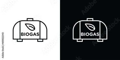 Biogas icon vectors - high quality black style vector icons