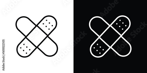 Band aid icon vectors - high quality black style vector icons