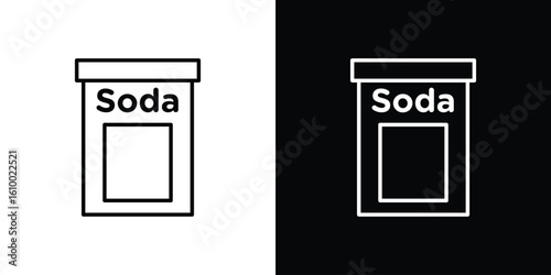 baking soda icon vectors - high quality black style vector icons