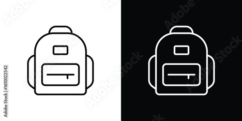 Backpack icon vectors - high quality black style vector icons