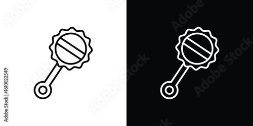 baby rattle icon vectors - high quality black style vector icons
