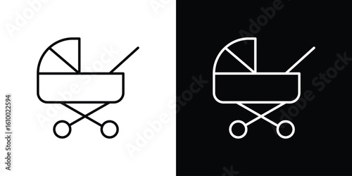Baby carriage icon vectors - high quality black style vector icons