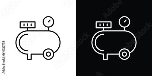 Air compressor icon vectors - high quality black style vector icons