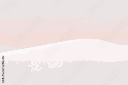 Soft pastel landscape with rolling dunes and hazy sky