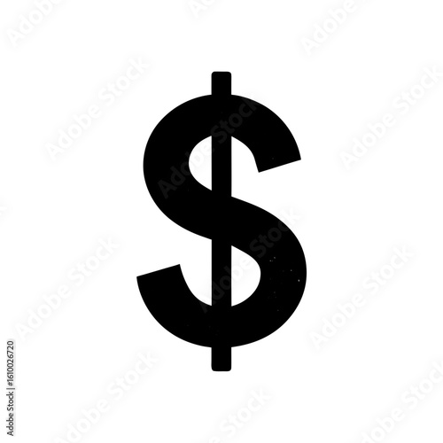 dollar sign on white background
