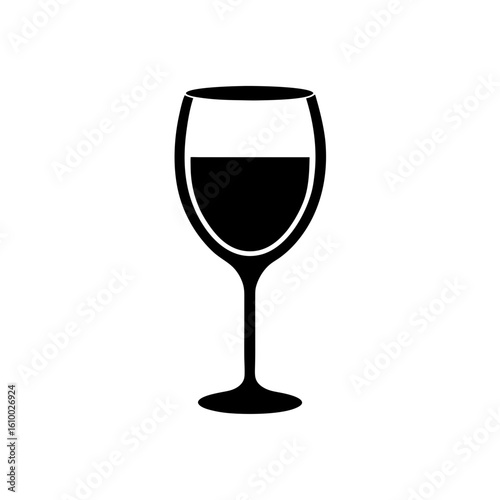 wine glass isolated on white
