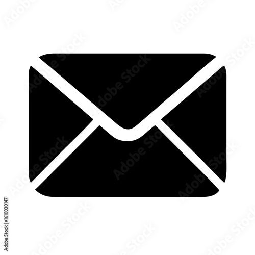 Email envelope message solid color icon  