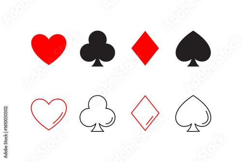 Playing Card Suits Graphic Design