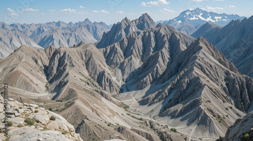 Beautiful patterns of granite on the mountains that erode naturally. Surface stone of the Mountain.