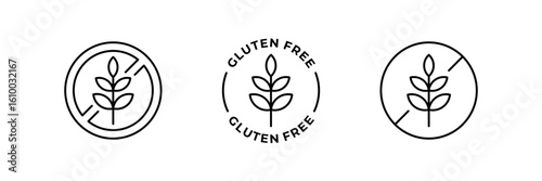Minimalist Gluten-Free Logo Set