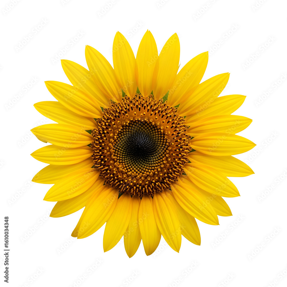 Fototapeta premium sunflower isolated on white Cut out the background