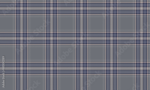 Seamless vector plaid pattern, dark grey, blue, pink, elegant yet lively, for textiles and clothing, skirts, dresses or pants that require a classic yet contemporary look.