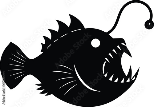 anglerfish lure on white background.eps