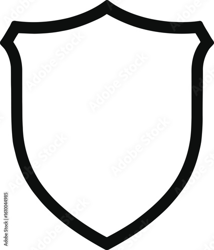 Shield, Simple Blank Shield Outline