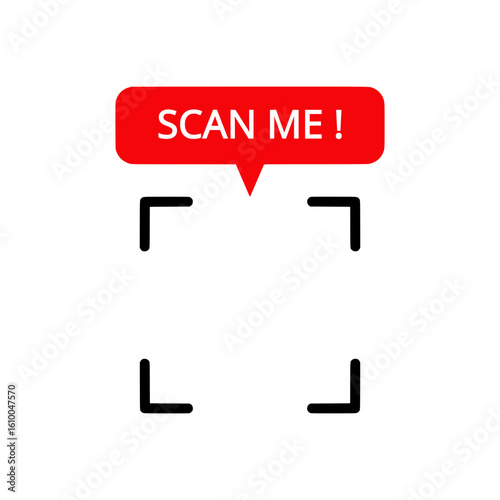 Red and Black SCAN ME Vector