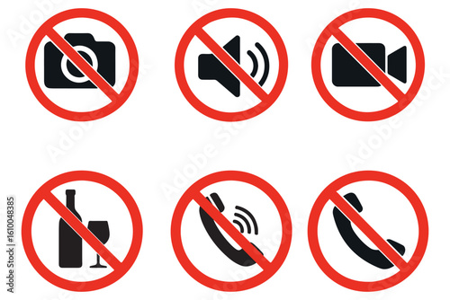 Collection of Prohibition Sign Vector Illustrations For Design Free Download Collection of Prohibition Sign Vector Illustrations For Design - GFXLoad