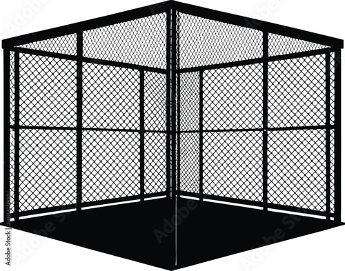 batting cage on white background.eps