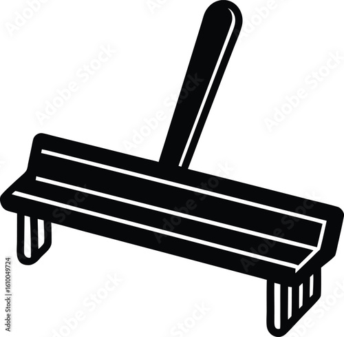 bench scraper on white background.eps