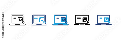 E Commerce icon set multiple style collection