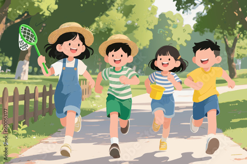 happy children playing with Forest experience