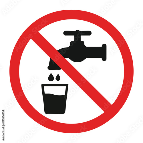 Icon of Tap Water Not Safe For Drinking Illustration