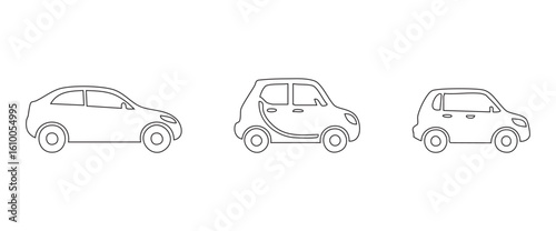Minimalist Car Outline Illustration Vector Image Collection