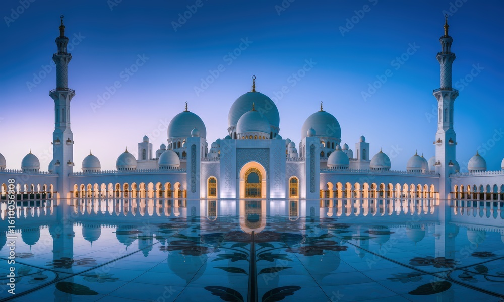 Obraz premium Grand Mosque Architecture at Dusk