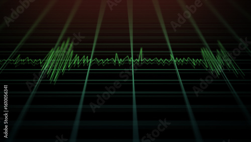 Dramatic Ominous Polygraph Test with Failed Lines - Digital Green