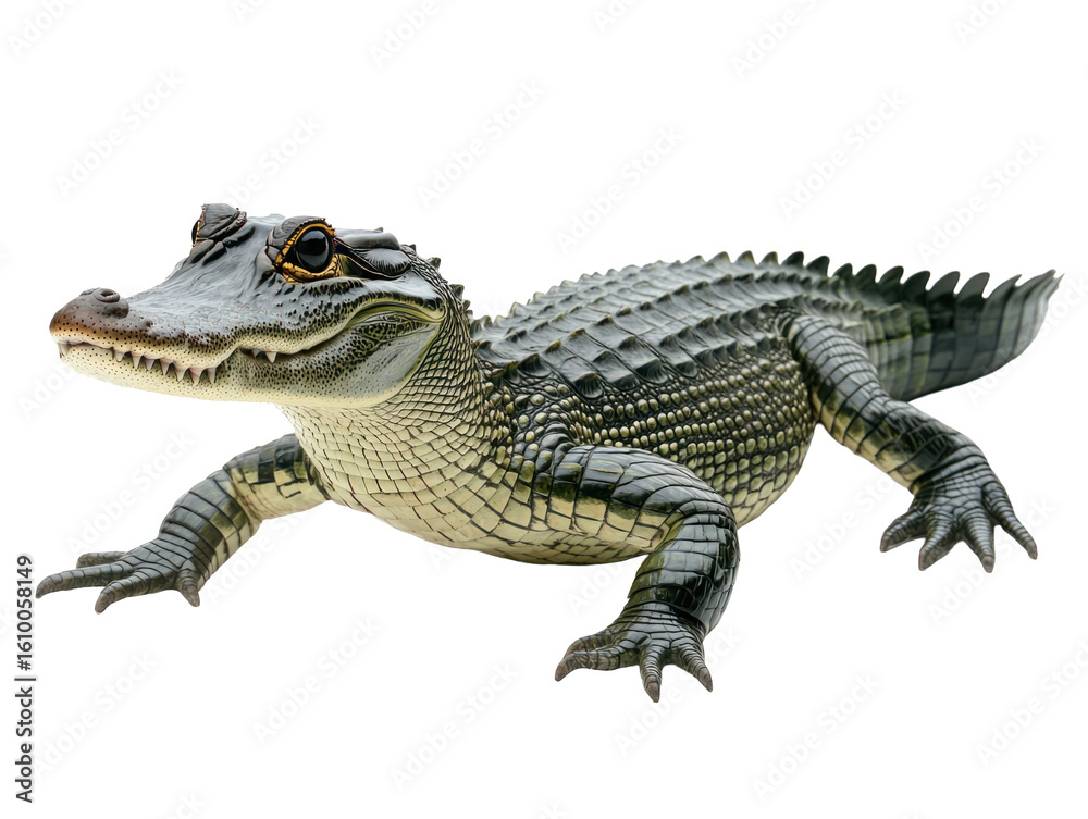 Fototapeta premium Alligator on Transparent Background