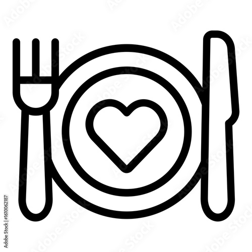 banquet icon line