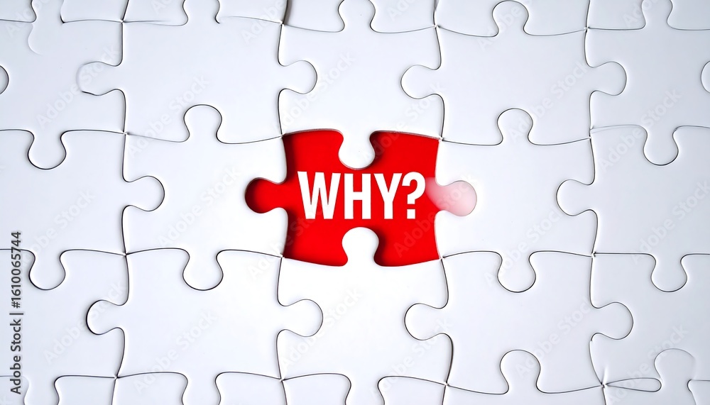 Fototapeta premium Missing puzzle piece with the question 