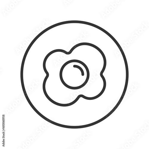 Egg Icon Outline Style. Vector Illustration Design