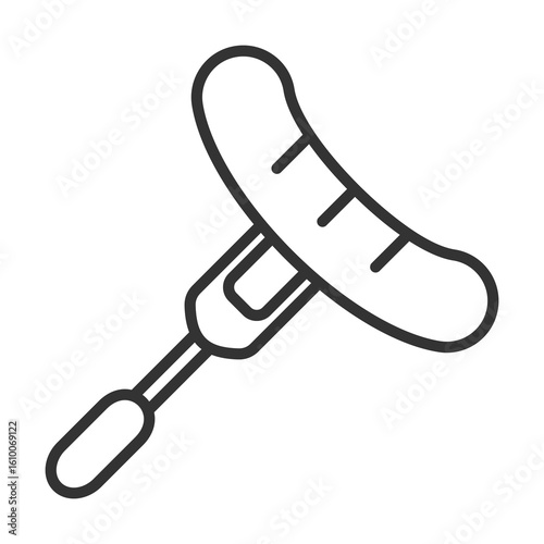 Sausage Icon Outline Style. Vector Illustration Design