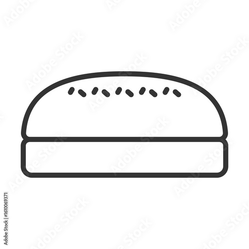 Bun Icon Outline Style. Vector Illustration Design