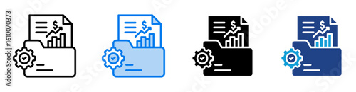 Documentation icon set multiple style collection