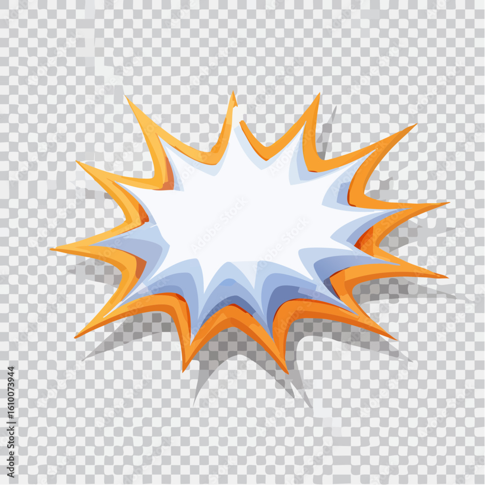 Obraz premium アニメ風叫び声表現のコミカルギザギザ吹き出し