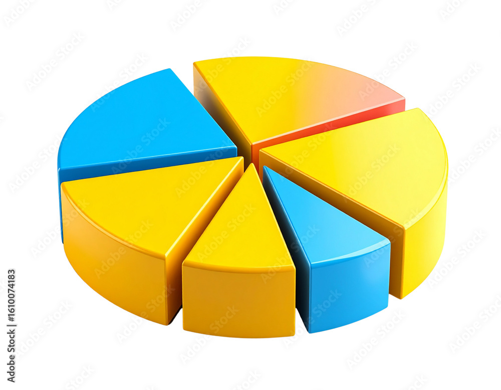 Obraz premium 3d pie chart isolated