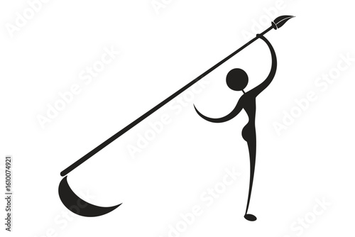 Berimbau silhouette musical instrument graphic