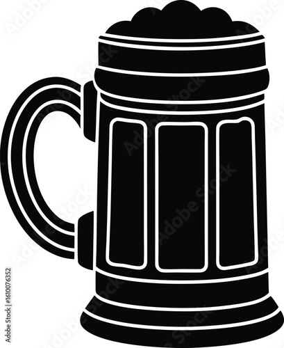 german beer stein on white background.eps