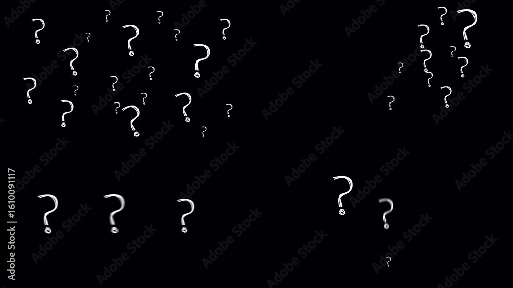 question mark Text Expression animation on transparent background ...