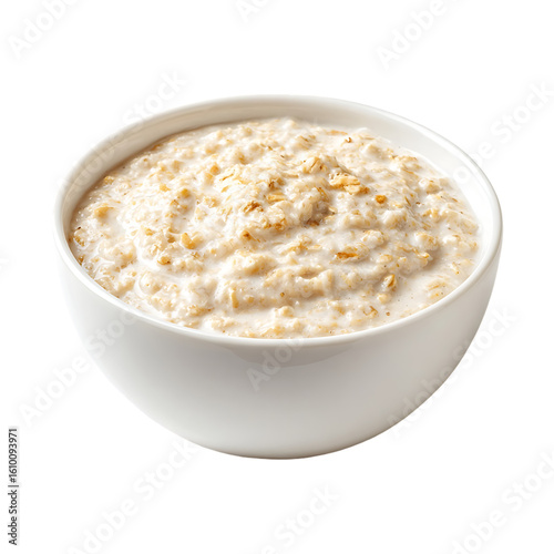 Creamy oatmeal in a white bowl a healthy breakfast option