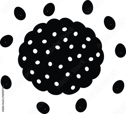 kefir grains on white background.eps