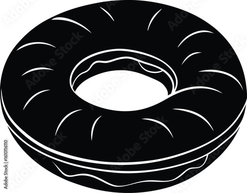 lazy river inner tube on white background.eps