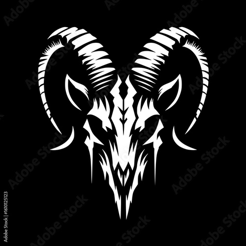 Baphomet head silhouette
