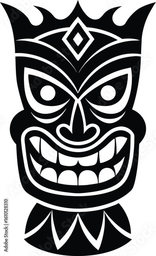 maori tiki on white background.eps