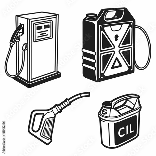 Fueling station equipment and containers gas pump fuel dispenser