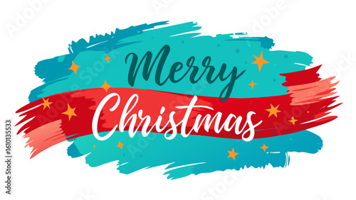 Merry Christmas Banner SVG | Christian Holiday Greeting Design | Global Catholic Festive Art