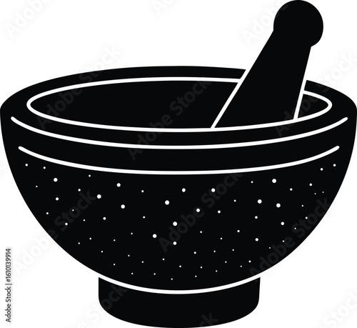 molcajete on white background.eps