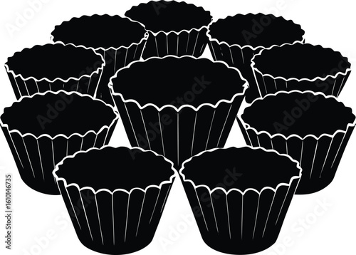 muffin liner on white background.eps