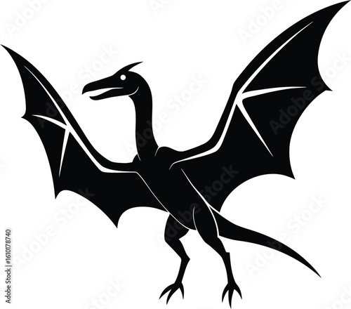 pterodactyl on white background.eps